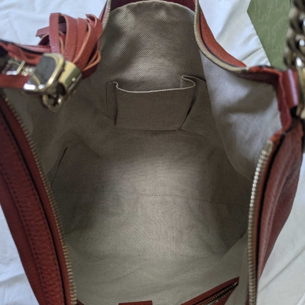 Gucci Soho Red Hobo EUC - Picture 11 of 14